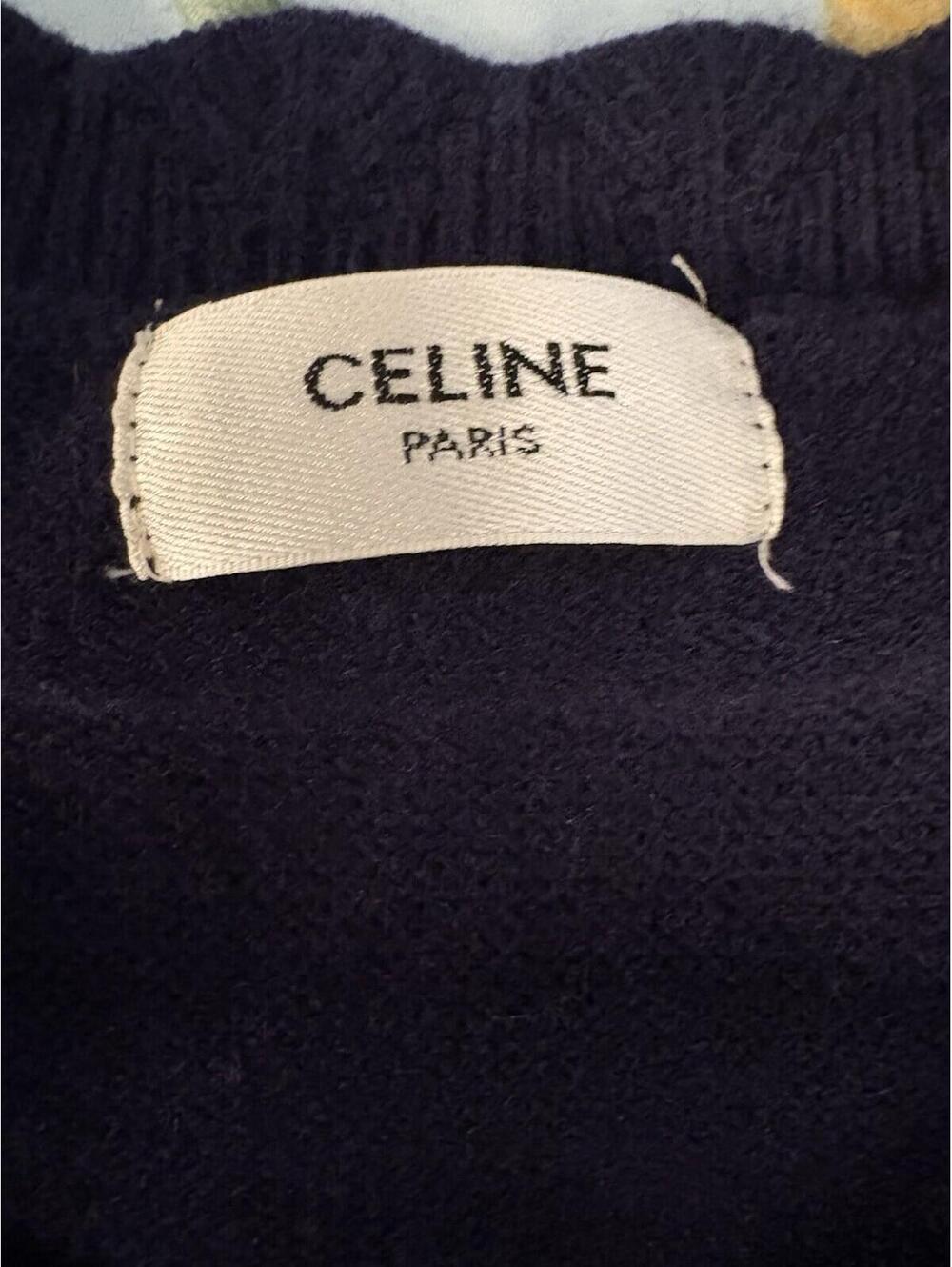 Celine Paris Arc De Triomphe Embroidered Cardigan Size Medium - Picture 2 of 4
